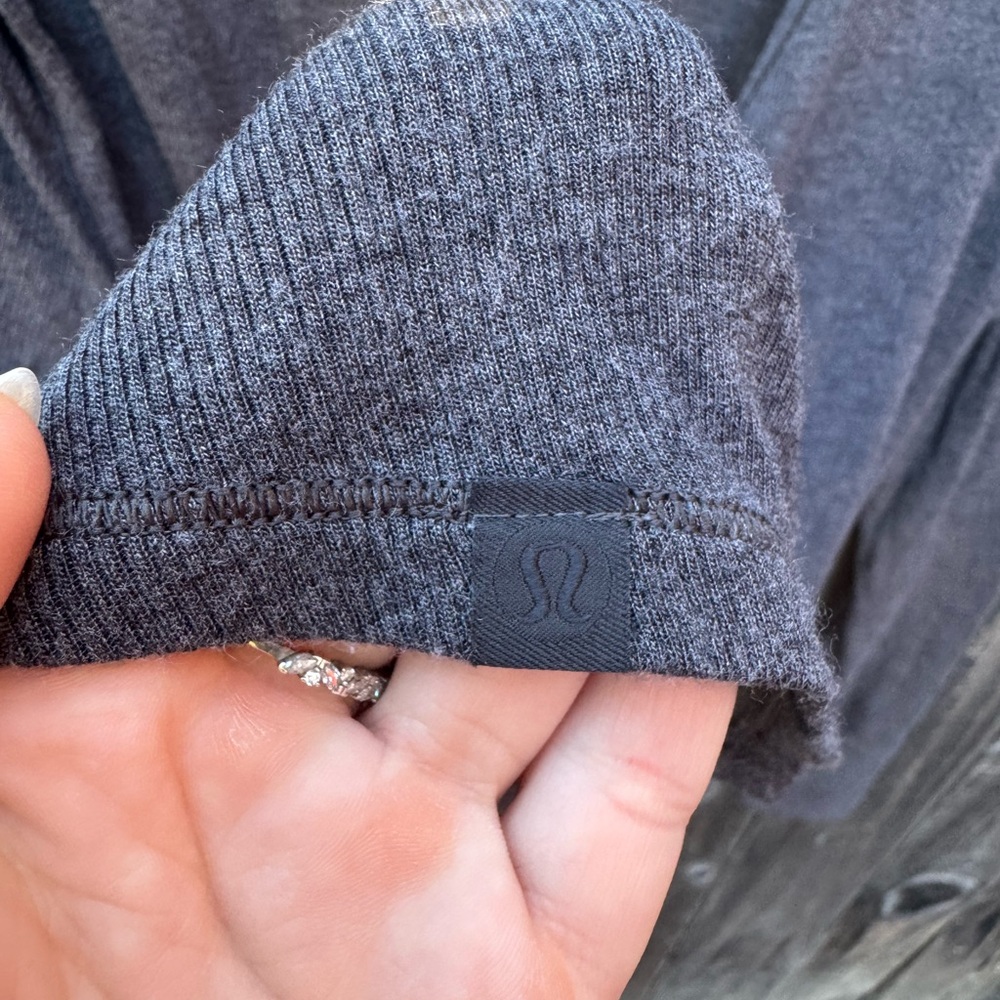 Lululemon Loved and Lifted Long Sleeve Heathered Grey Wrap Back Top - Picture 9 of 9